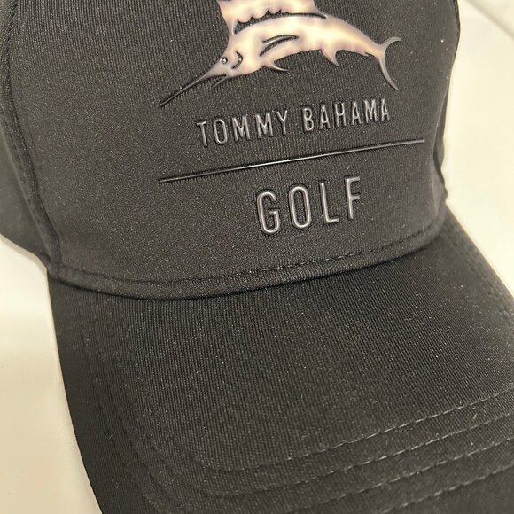 Tommy Bahama Golf Hat, Black, Adjustable, Polyester, NWT - Picture 2 of 6